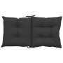 Garden chair cushion low backrest 2 pcs black fabric 100x50x7 cm by vidaXL, Cushions for chairs and sofas - Ref: Foro24-31429...