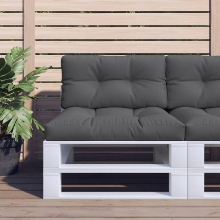 Kissen für Palettensofa aus anthrazitgrauem Stoff 80x40x12 cm von vidaXL, Kissen für Stühle und Sofas - Ref: Foro24-315237, P...