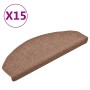 Stair tread mats 15 pcs brown 65x24x4 cm by vidaXL, Stair mats - Ref: Foro24-322367, Price: 59,23 €, Discount: %