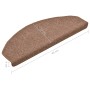 Stair tread mats 15 pcs brown 65x24x4 cm by vidaXL, Stair mats - Ref: Foro24-322367, Price: 59,23 €, Discount: %