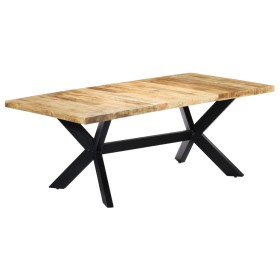 Solid mango wood dining table 200x100x75 cm by vidaXL, Kitchen and dining tables - Ref: Foro24-247427, Price: 582,99 €, Disco...