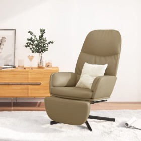 Relaxsessel und Fußstütze aus cappuccinofarbenem Kunstleder von vidaXL, Sessel - Ref: Foro24-3097421, Preis: 113,99 €, Rabatt: %