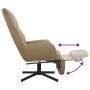 Relaxation armchair and footrest in cappuccino-colored synthetic leather by vidaXL, Armchairs - Ref: Foro24-3097421, Price: 1...