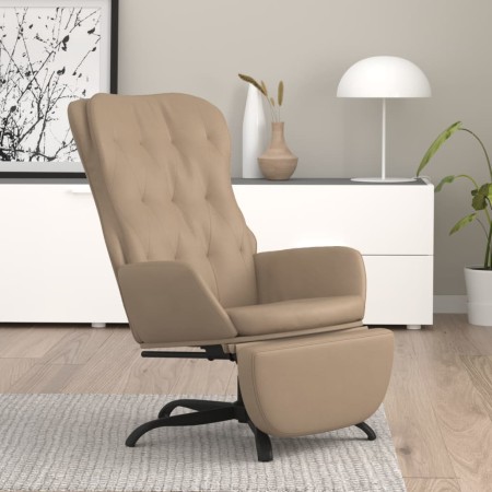 Sillón de relax con reposapiés cuero sintético color capuchino de vidaXL, Sillones - Ref: Foro24-3097691, Precio: 115,10 €, D...