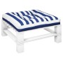 Blue and white striped cushion for pallets 70x70x12 cm by vidaXL, Cushions for chairs and sofas - Ref: Foro24-360484, Price: ...