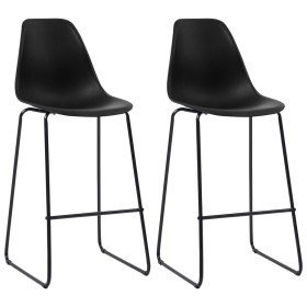 Kitchen stools 2 units black plastic by vidaXL, Kitchen stools - Ref: Foro24-281501, Price: 146,72 €, Discount: %