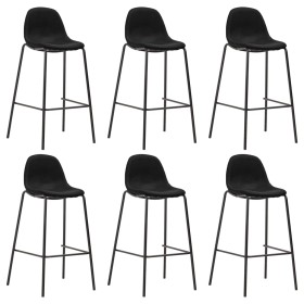 Kitchen stools 6 units black fabric by vidaXL, Kitchen stools - Ref: Foro24-279665, Price: 367,61 €, Discount: %