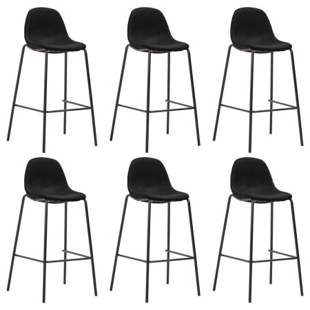 Kitchen stools 6 units black fabric by vidaXL, Kitchen stools - Ref: Foro24-279665, Price: 367,99 €, Discount: %