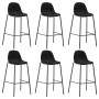 Kitchen stools 6 units black fabric by vidaXL, Kitchen stools - Ref: Foro24-279665, Price: 367,99 €, Discount: %