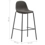 Kitchen stools 4 units dark gray fabric by vidaXL, Kitchen stools - Ref: Foro24-281526, Price: 203,53 €, Discount: %