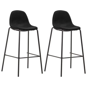 Kitchen stools 2 units black fabric by vidaXL, Kitchen stools - Ref: Foro24-281535, Price: 141,99 €, Discount: %