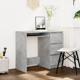 Concrete gray plywood desk 90x45x76 cm by vidaXL, Desks - Ref: Foro24-801377, Price: 130,76 €, Discount: %