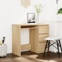 Escritorio madera contrachapada color roble Sonoma 90x45x76 cm de vidaXL, Escritorios - Ref: Foro24-801376, Precio: 80,56 €, ...