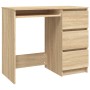 Escritorio madera contrachapada color roble Sonoma 90x45x76 cm de vidaXL, Escritorios - Ref: Foro24-801376, Precio: 80,56 €, ...