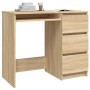 Escritorio madera contrachapada color roble Sonoma 90x45x76 cm de vidaXL, Escritorios - Ref: Foro24-801376, Precio: 80,56 €, ...