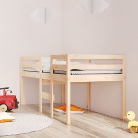 Solid pine wood loft bed 80x200 cm by vidaXL, Beds and slatted bases - Ref: Foro24-821609, Price: 128,91 €, Discount: %