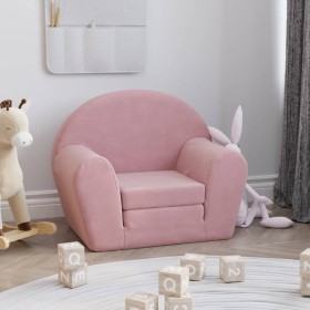 Pink soft plush children's sofa bed by vidaXL, Baby and Toddler Furniture - Ref: Foro24-341778, Price: 46,99 €, Discount: %