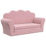 Sofá cama infantil 2 plazas felpa suave rosa de vidaXL, Mobiliario para bebés y niños pequeños - Ref: Foro24-341880, Precio: ...