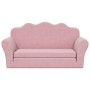 Sofá cama infantil 2 plazas felpa suave rosa de vidaXL, Mobiliario para bebés y niños pequeños - Ref: Foro24-341880, Precio: ...