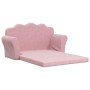 Sofá cama infantil 2 plazas felpa suave rosa de vidaXL, Mobiliario para bebés y niños pequeños - Ref: Foro24-341880, Precio: ...