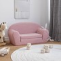 Sofá cama infantil 2 plazas felpa suave rosa de vidaXL, Mobiliario para bebés y niños pequeños - Ref: Foro24-341784, Precio: ...