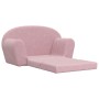 Sofá cama infantil 2 plazas felpa suave rosa de vidaXL, Mobiliario para bebés y niños pequeños - Ref: Foro24-341784, Precio: ...