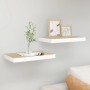 Floating wall shelf 2 pcs MDF oak and white 40x23x3.8 cm by vidaXL, Shelves and shelves - Ref: Foro24-326571, Price: 25,45 €,...