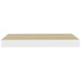 Floating wall shelf 2 pcs MDF oak and white 40x23x3.8 cm by vidaXL, Shelves and shelves - Ref: Foro24-326571, Price: 26,12 €,...