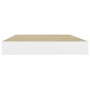 Floating wall shelf 2 pcs MDF oak and white 40x23x3.8 cm by vidaXL, Shelves and shelves - Ref: Foro24-326571, Price: 26,12 €,...