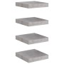 Floating wall shelf 4 pcs MDF concrete gray 23x23.5x3.8 cm by vidaXL, Shelves and shelves - Ref: Foro24-326590, Price: 39,17 ...