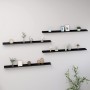 Wall shelves 4 units black 115x9x3 cm by vidaXL, Shelves and shelves - Ref: Foro24-326671, Price: 45,60 €, Discount: %