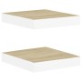 Estante flotante pared 2 uds MDF roble y blanco 23x23,5x3,8 cm de vidaXL, Estantes y estanterías - Ref: Foro24-326568, Precio...