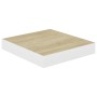 Floating wall shelf 2 pcs MDF oak and white 23x23.5x3.8 cm by vidaXL, Shelves and shelves - Ref: Foro24-326568, Price: 19,03 ...