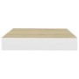 Estante flotante pared 2 uds MDF roble y blanco 23x23,5x3,8 cm de vidaXL, Estantes y estanterías - Ref: Foro24-326568, Precio...