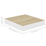 Estante flotante pared 2 uds MDF roble y blanco 23x23,5x3,8 cm de vidaXL, Estantes y estanterías - Ref: Foro24-326568, Precio...