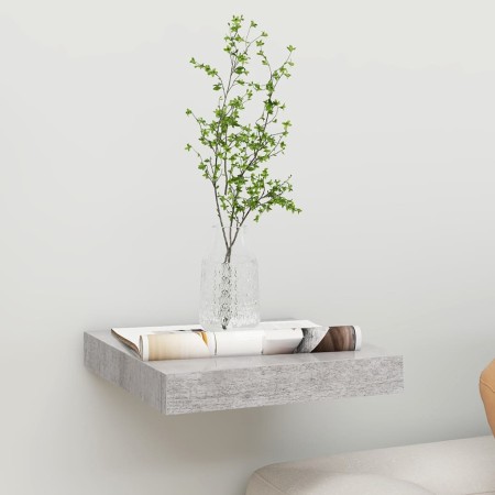 Gray concrete MDF floating wall shelf 23x23.5x3.8 cm by vidaXL, Shelves and shelves - Ref: Foro24-326588, Price: 11,71 €, Dis...