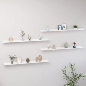 Wall shelves 4 units white 115x9x3 cm by vidaXL, Shelves and shelves - Ref: Foro24-326664, Price: 52,66 €, Discount: %