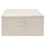 Caja de almacenaje tela color crema 70x40x18 cm de vidaXL, Cestas para almacenaje - Ref: Foro24-332907, Precio: 23,75 €, Desc...