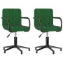 Swivel dining chairs 2 units dark green velvet by vidaXL, dining chairs - Ref: Foro24-334786, Price: 86,15 €, Discount: %