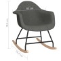 Silla mecedora de tela gris oscura de vidaXL, Mecedoras - Ref: Foro24-338106, Precio: 97,53 €, Descuento: %