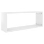 Cube wall shelves 2 pcs glossy white engineered wood by vidaXL, Shelves and shelves - Ref: Foro24-807151, Price: 35,68 €, Dis...