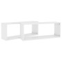 Cube wall shelves 2 pcs glossy white engineered wood by vidaXL, Shelves and shelves - Ref: Foro24-807151, Price: 35,68 €, Dis...