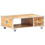 Solid raw mango wood coffee table 89x59x33 cm by vidaXL, Coffee table - Ref: Foro24-323408, Price: 141,99 €, Discount: %