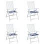 Cojines silla jardín 4 uds tela a rayas azul y blanco 40x40x3cm de vidaXL, Cojines para sillas y sofás - Ref: Foro24-361012, ...