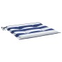 Cojines silla jardín 4 uds tela a rayas azul y blanco 40x40x3cm de vidaXL, Cojines para sillas y sofás - Ref: Foro24-361012, ...