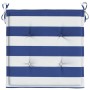 Cojines silla jardín 4 uds tela a rayas azul y blanco 40x40x3cm de vidaXL, Cojines para sillas y sofás - Ref: Foro24-361012, ...