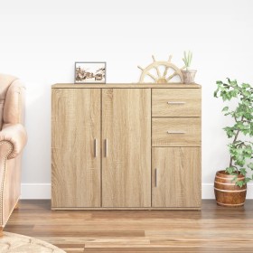 Sonoma oak plywood sideboard 91x29.5x75 cm by vidaXL, Sideboards - Ref: Foro24-823272, Price: 81,00 €, Discount: %