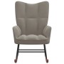 Light Gray Velvet Rocking Chair by vidaXL, Rocking chairs - Ref: Foro24-328139, Price: 133,02 €, Discount: %