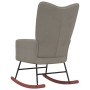 Light Gray Velvet Rocking Chair by vidaXL, Rocking chairs - Ref: Foro24-328139, Price: 133,02 €, Discount: %