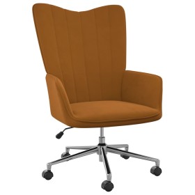 Silla de relajación de terciopelo marrón de vidaXL, Sillones - Ref: Foro24-327773, Precio: 75,99 €, Descuento: %